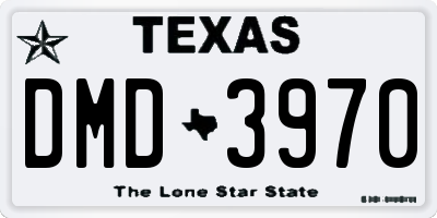 TX license plate DMD3970