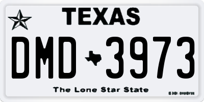 TX license plate DMD3973