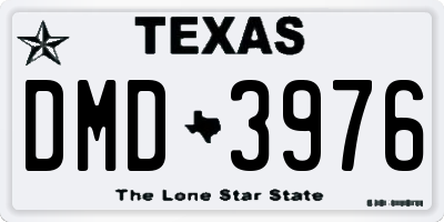 TX license plate DMD3976