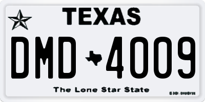 TX license plate DMD4009
