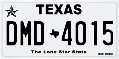 TX license plate DMD4015
