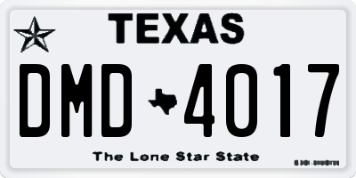 TX license plate DMD4017