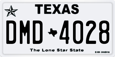 TX license plate DMD4028