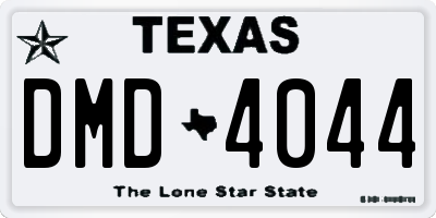 TX license plate DMD4044