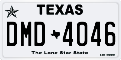 TX license plate DMD4046