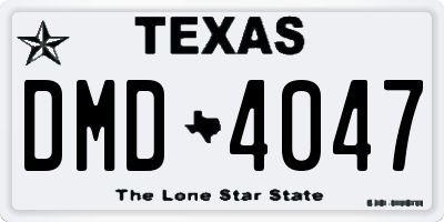 TX license plate DMD4047