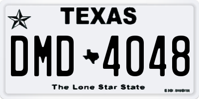 TX license plate DMD4048