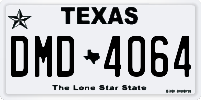 TX license plate DMD4064