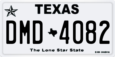 TX license plate DMD4082