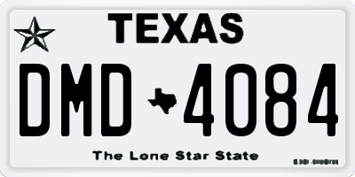 TX license plate DMD4084