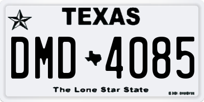 TX license plate DMD4085