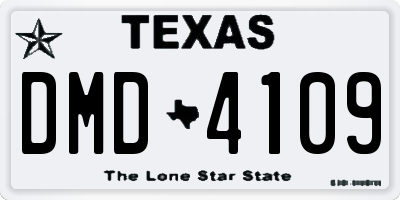 TX license plate DMD4109
