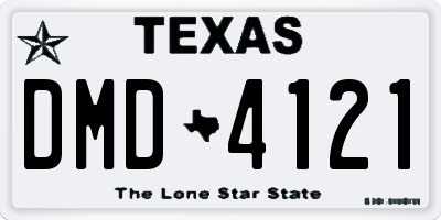 TX license plate DMD4121