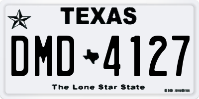 TX license plate DMD4127