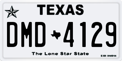 TX license plate DMD4129