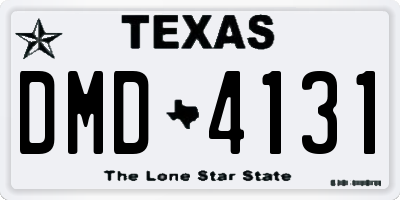 TX license plate DMD4131