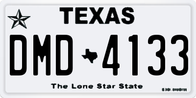 TX license plate DMD4133