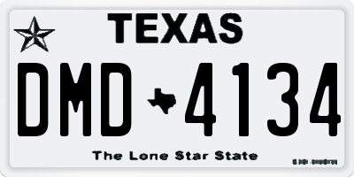 TX license plate DMD4134