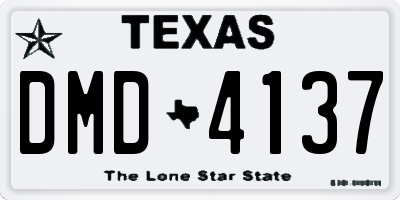 TX license plate DMD4137