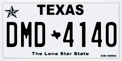 TX license plate DMD4140
