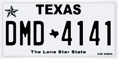 TX license plate DMD4141