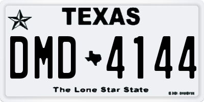TX license plate DMD4144