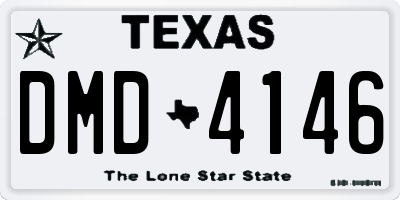 TX license plate DMD4146