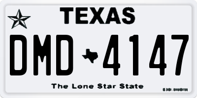 TX license plate DMD4147