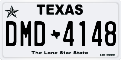 TX license plate DMD4148