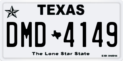 TX license plate DMD4149