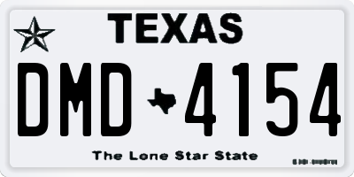 TX license plate DMD4154