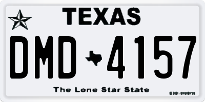 TX license plate DMD4157