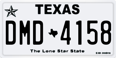 TX license plate DMD4158