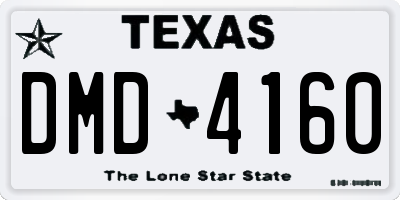 TX license plate DMD4160