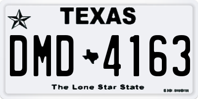 TX license plate DMD4163