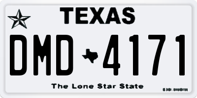 TX license plate DMD4171