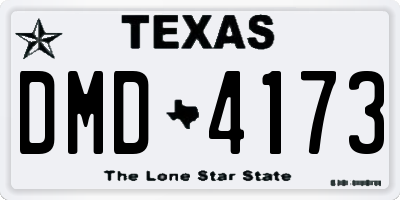 TX license plate DMD4173
