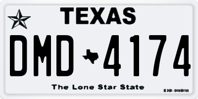 TX license plate DMD4174