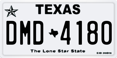 TX license plate DMD4180
