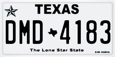 TX license plate DMD4183