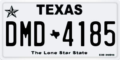 TX license plate DMD4185