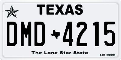 TX license plate DMD4215