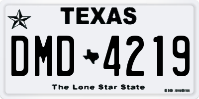 TX license plate DMD4219