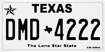 TX license plate DMD4222