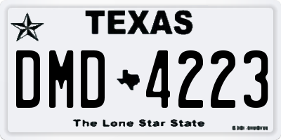 TX license plate DMD4223