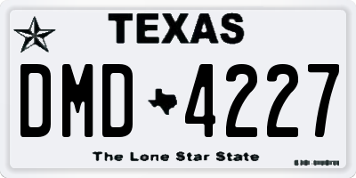 TX license plate DMD4227