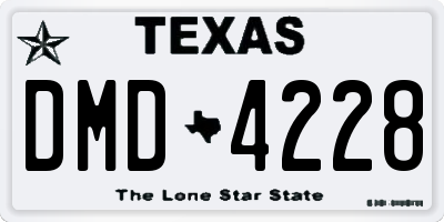 TX license plate DMD4228