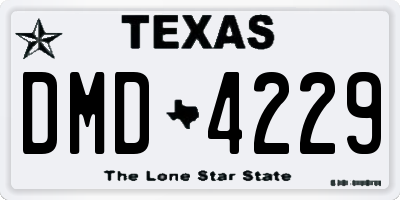 TX license plate DMD4229