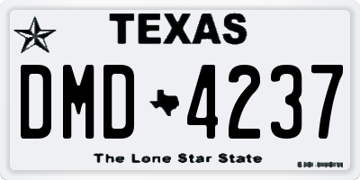 TX license plate DMD4237
