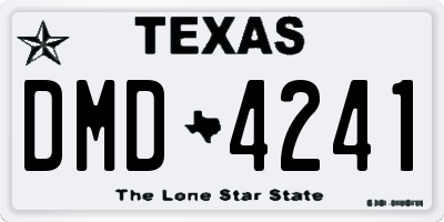 TX license plate DMD4241